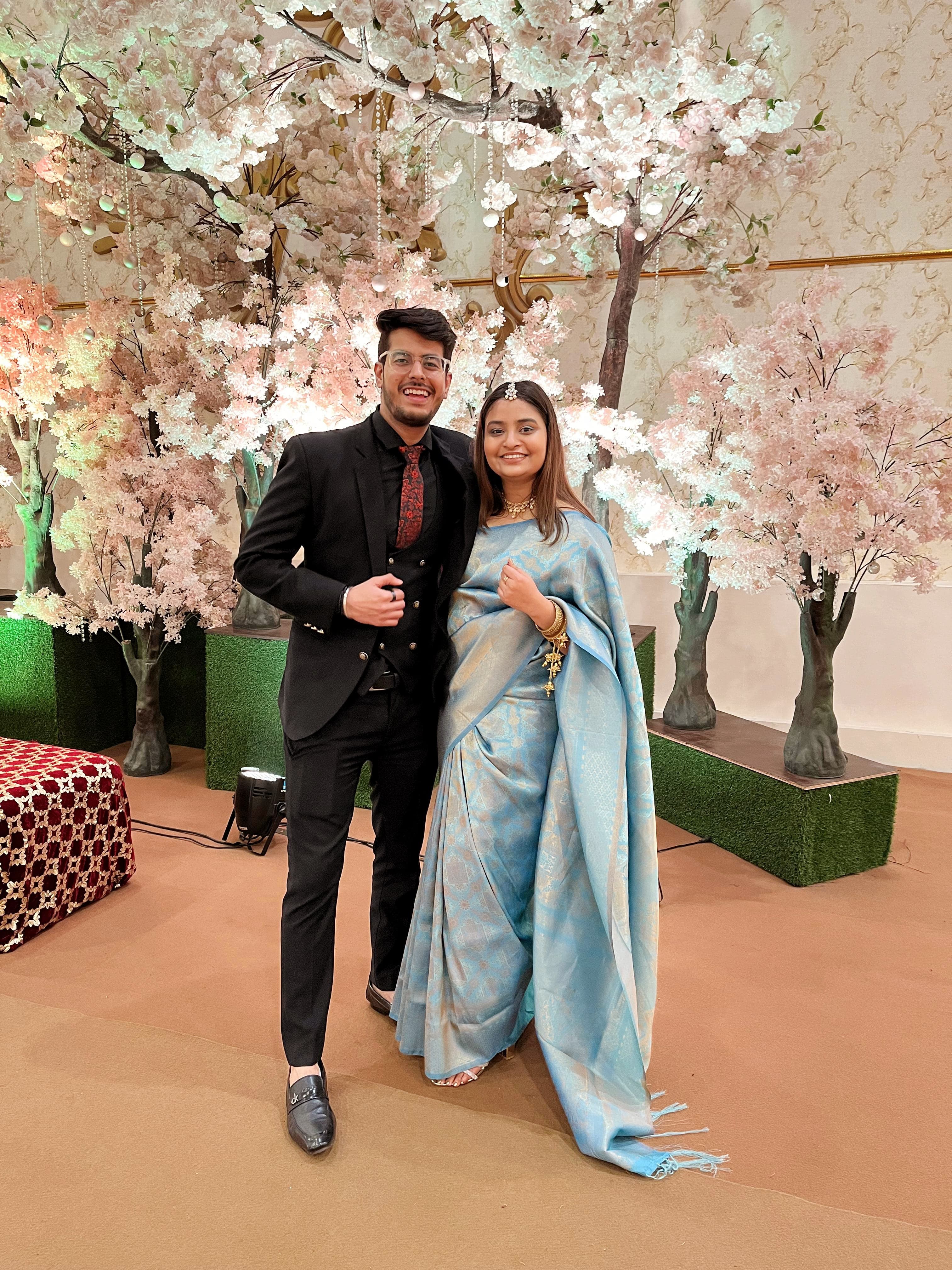 Manya and Saurabh together, in their original photograph